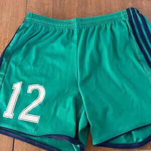 Adidas Women’s Green Climacool Athletic Shorts Small Polyester
